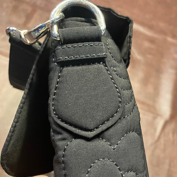 Vera Bradley Black Quilted Floral Laptop Messenger Bag Briefcase Adjustable‎ - Picture 7 of 16